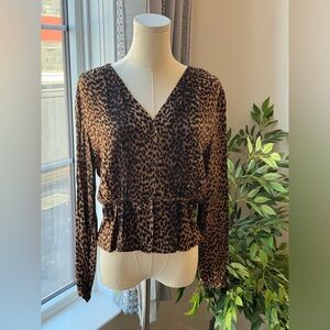 H&M Lepord Print Blouse